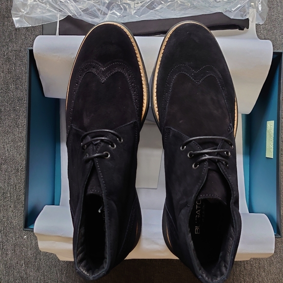 Bugatchi Garda Suede Lace-Up Boot Nero/Dark Black - Picture 9 of 12